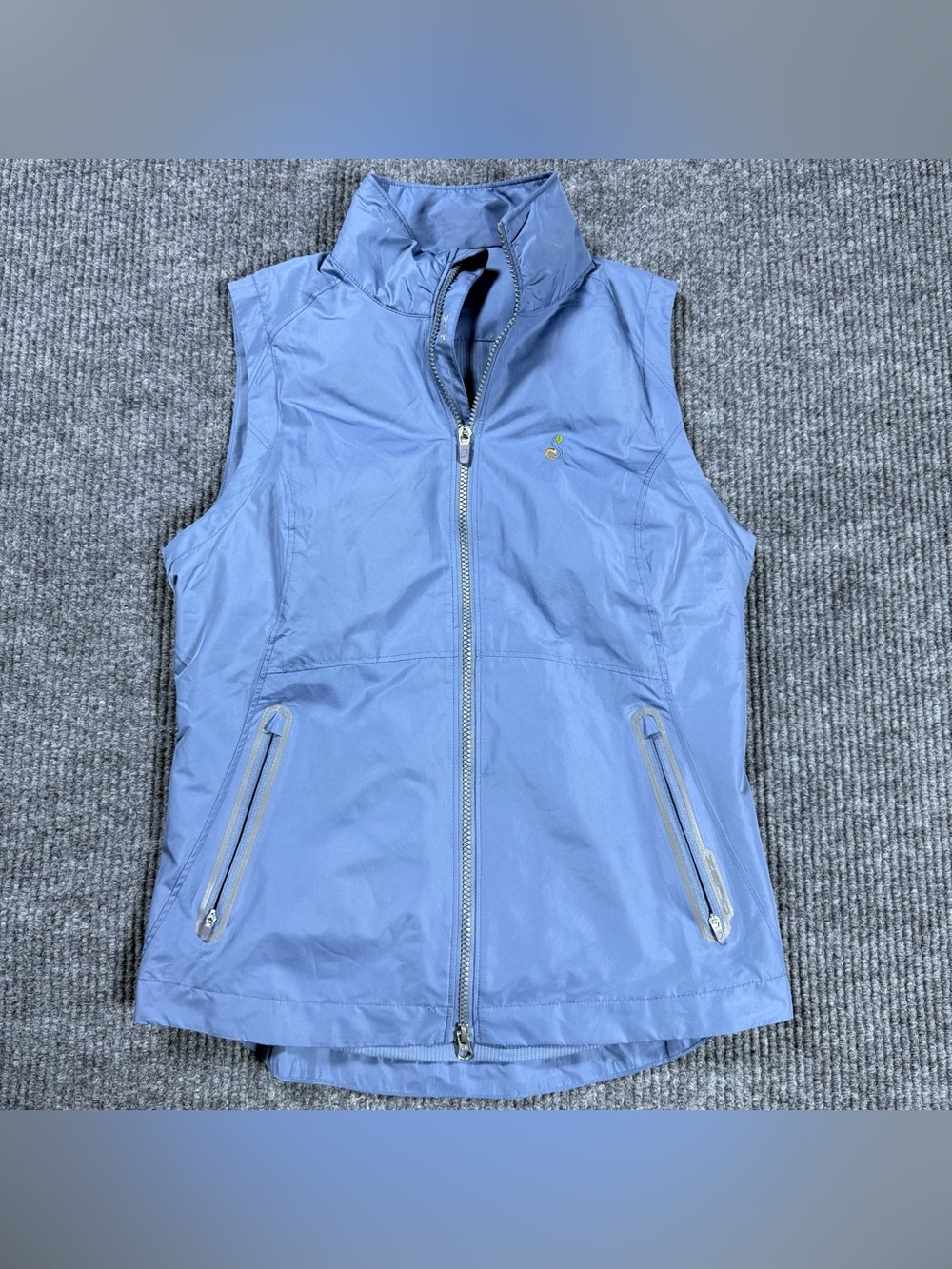 Zero Restriction Womens Golf Vest Size M Blue Full Zip Lightweight Jacket Wanda